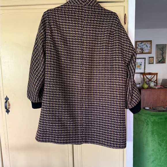 80s Pure Wool Houndstooth Coat - Picture 5 of 7